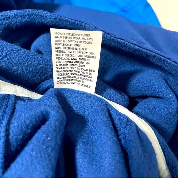 All In Motion Boys XS Micro-fleece Hoodie Thumbhole Cuffs Blue Quarter Zip EUC - Picture 7 of 8
